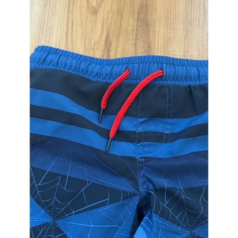 Marvel Spider-Man Boys Swim Trunks Size 4/5 Blue Red Swim Shorts - Picture 5 of 8
